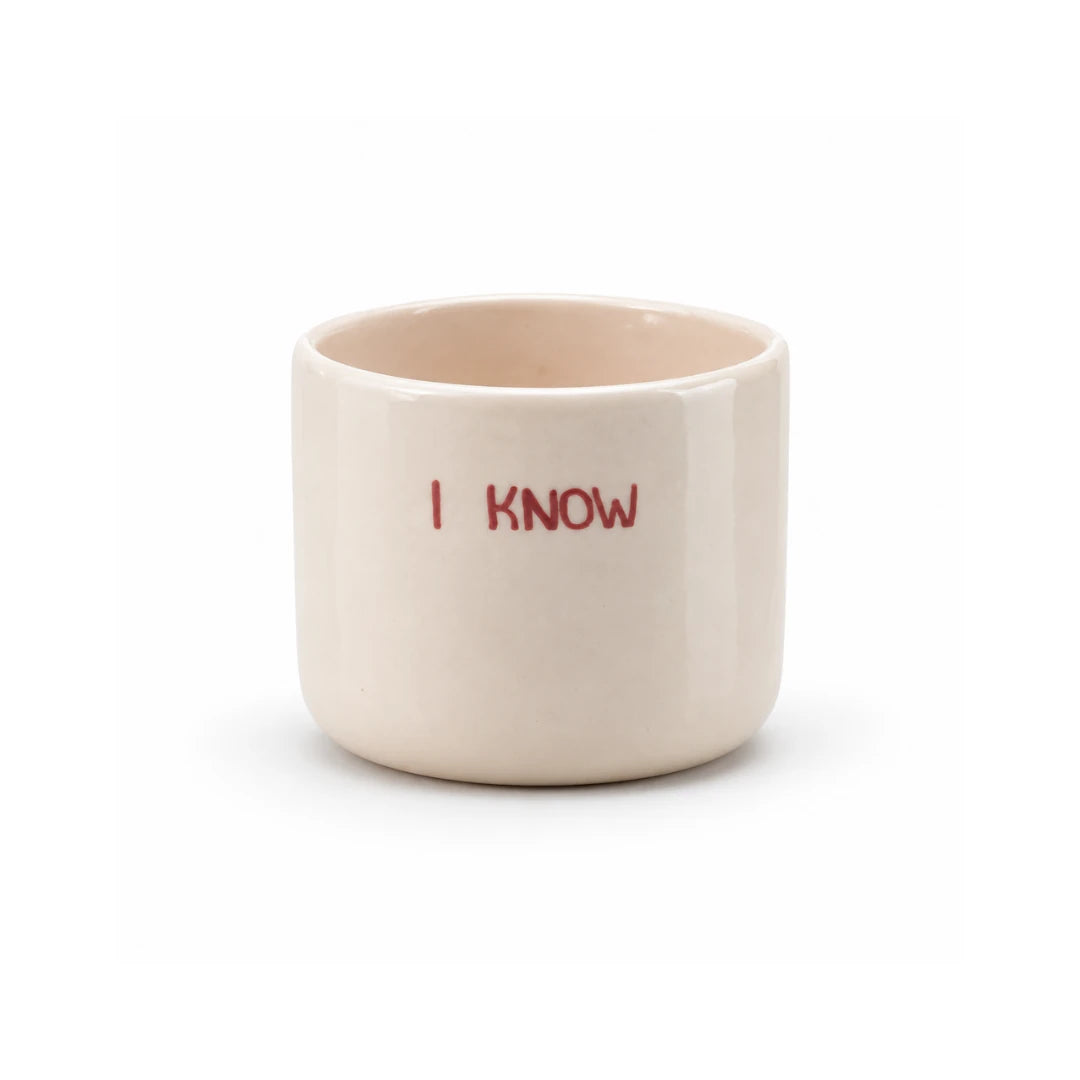 I Love You & I Know El Yazılı Seramik Kupa