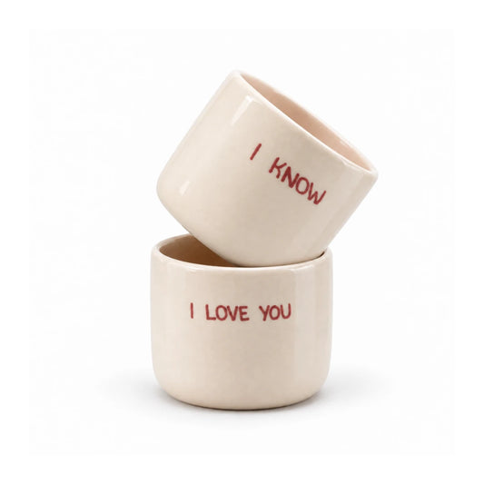 I Love You & I Know El Yazılı Seramik Kupa