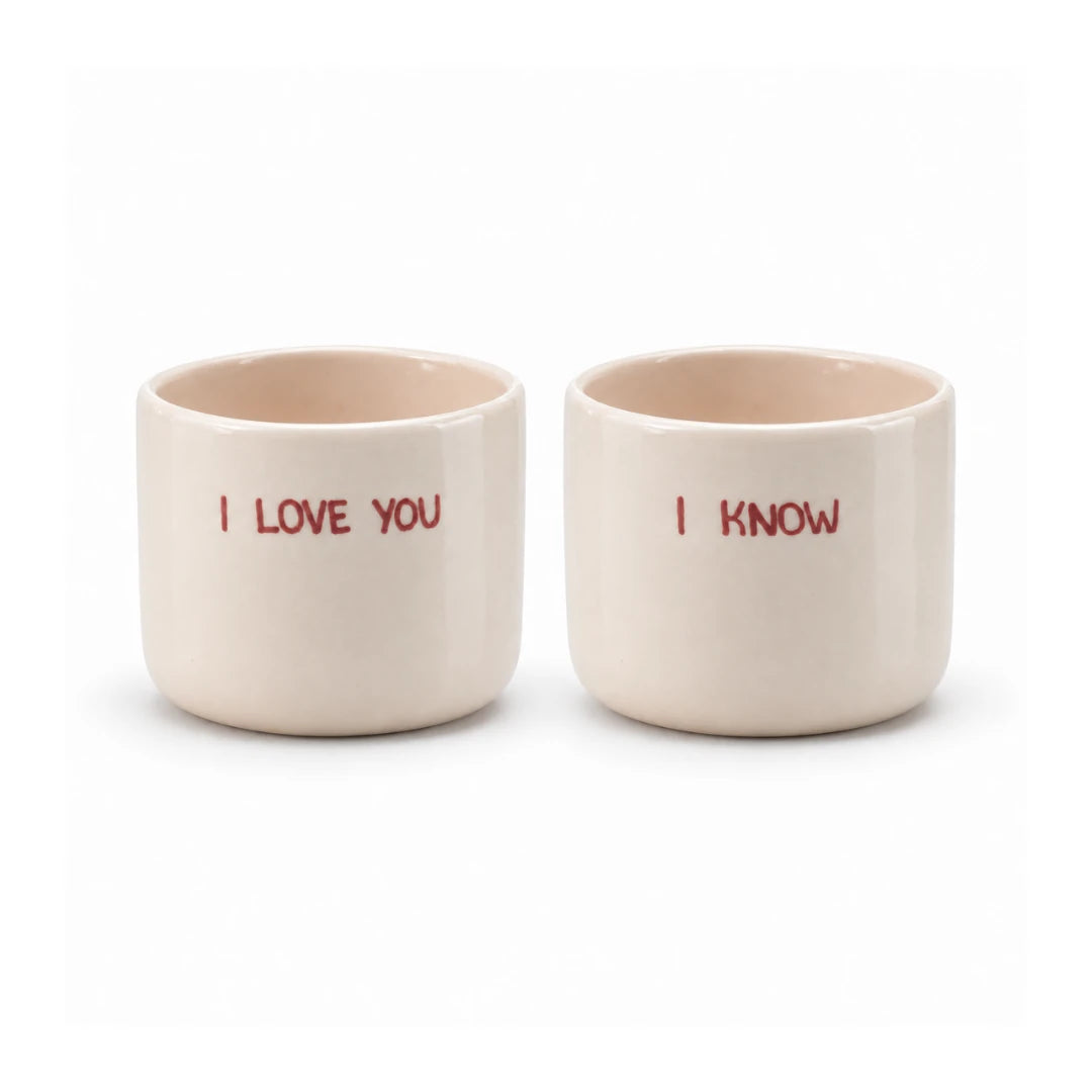 I Love You & I Know El Yazılı Seramik Kupa