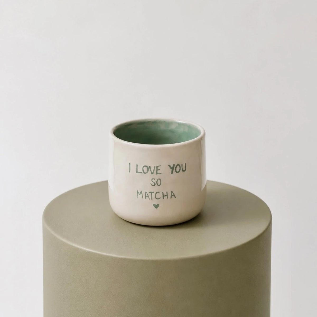 I Love You So Matcha Seramik Kupa